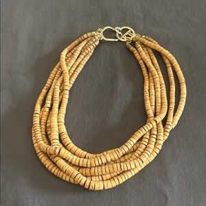 Wooden bead necklace